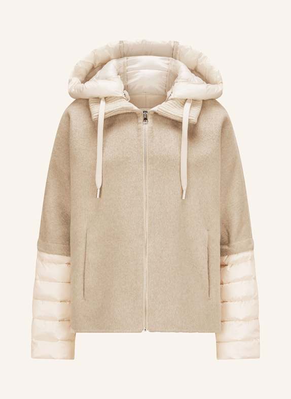 MILESTONE Jacke MSAZALEA im Materialmix mit abnehmbarer Kapuze BEIGE/ CREME