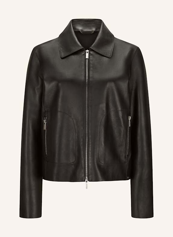 MILESTONE Lederjacke MSNYLAH SCHWARZ