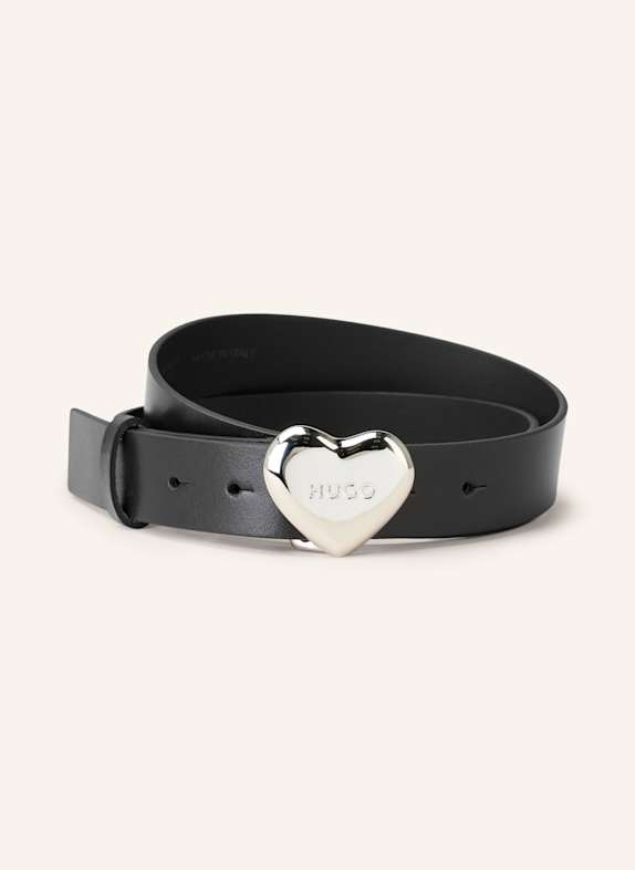 HUGO SERCE leather belt BLACK