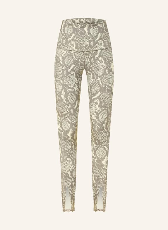 adidas by Stella McCartney Tights ADIDAS BY STELLA MCCARTNEY TRAINING ROLLTOP SPLITCUFF PRINTED TAUPE/ ECRU