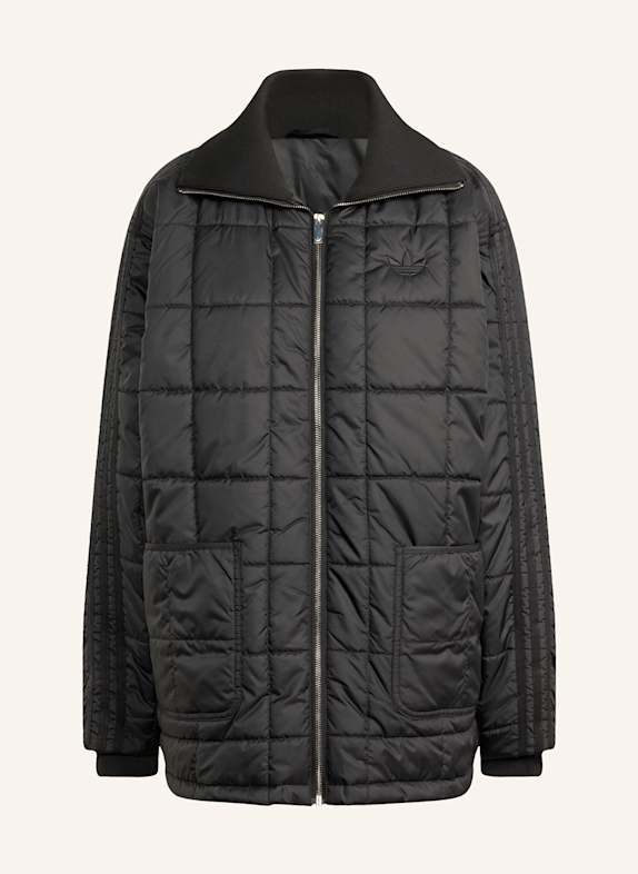 adidas Originals Oversized-Steppjacke ESSENTIALS QUILTED SCHWARZ