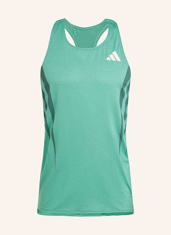 adidas ADIZERO ARCHIVE RUNNING SINGLET HELLGRÜN/ GRAU