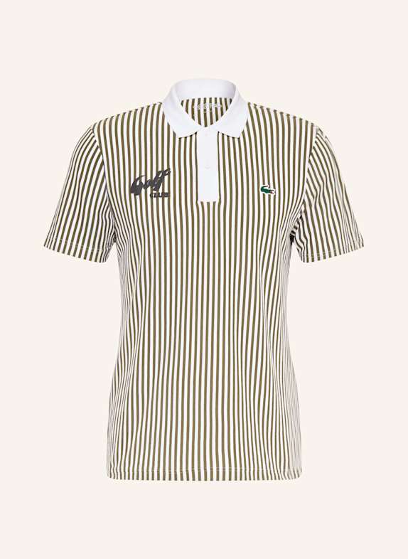 LACOSTE Funktions-Poloshirt OLIV/ WEISS