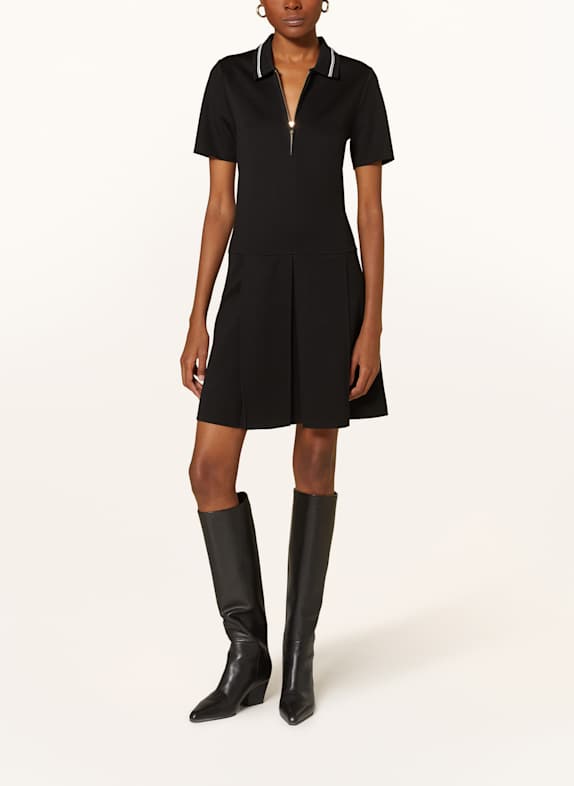 RIANI Jersey-Polokleid SCHWARZ