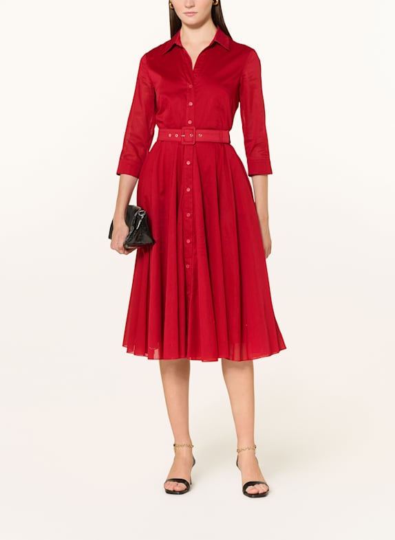 RIANI Robe chemise à manches 3/4 ROUGE