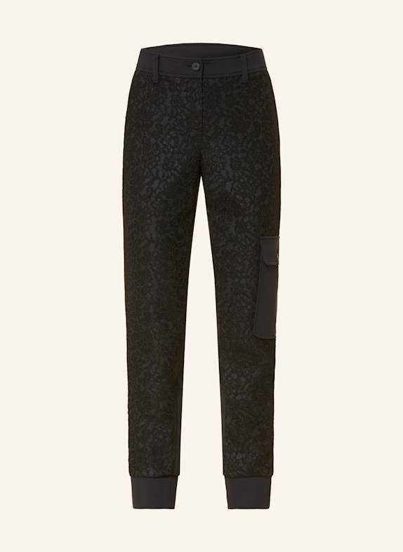 SPORTALM TEEN pinstripe logo shorts BLACK