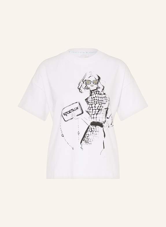 SPORTALM T-Shirt mit Schmucksteinen WEISS