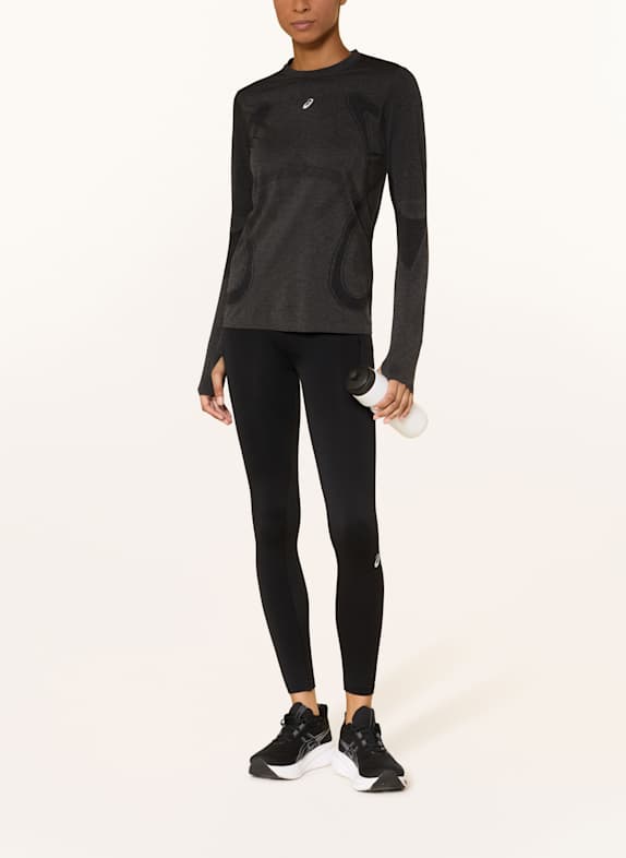 ASICS Hardloopshirt ROAD SEAMLESS LS DONKERGRIJS / GRIJS