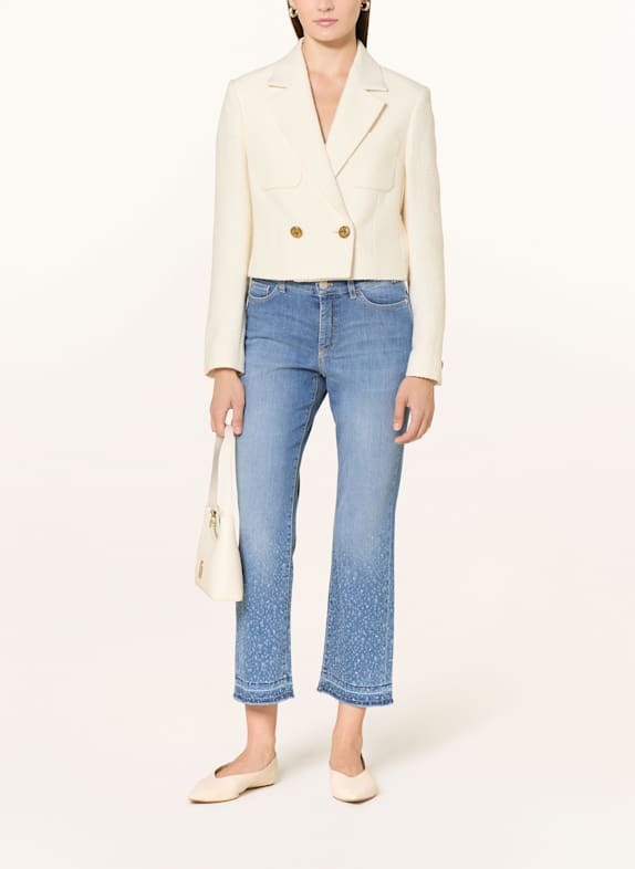 MARC CAIN Cropped Jeans FORLI mit Schmucksteinen 353 blue denim