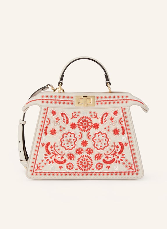 FENDI Handbag PEEKABOO ISEEU SMALL CREAM/ RED