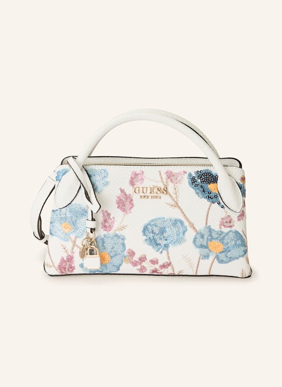 GUESS ZARIA SMALL handbag with sequins BLUE GRAY/ DUSKY PINK