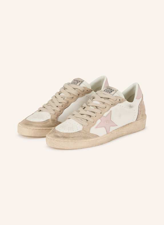 GOLDEN GOOSE Sneaker BALL STAR WEISS/ BEIGE/ ROSA