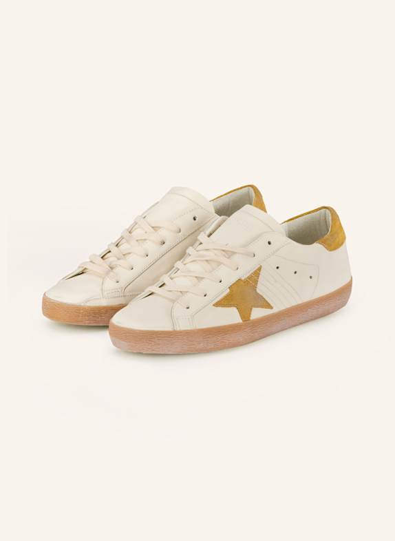 GOLDEN GOOSE Sneaker SUPER-STAR ECRU/ DUNKELGELB