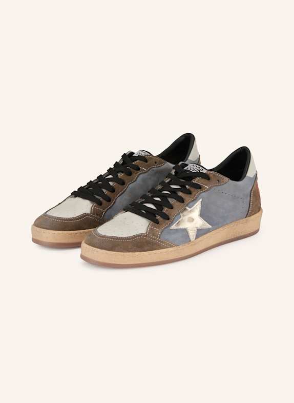 GOLDEN GOOSE Sneaker BALL STAR BEIGE/ BRAUN/ HELLBLAU