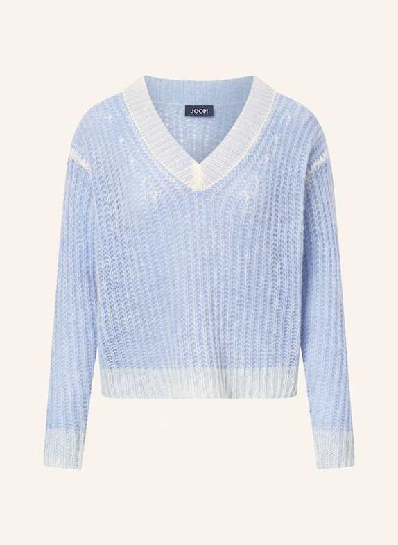 JOOP! Oversized-Pullover HELLBLAU/ WEISS