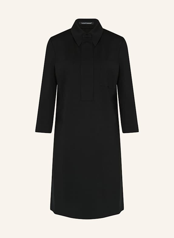 LUISA CERANO Hemdblusenkleid mit 3/4-Arm SCHWARZ