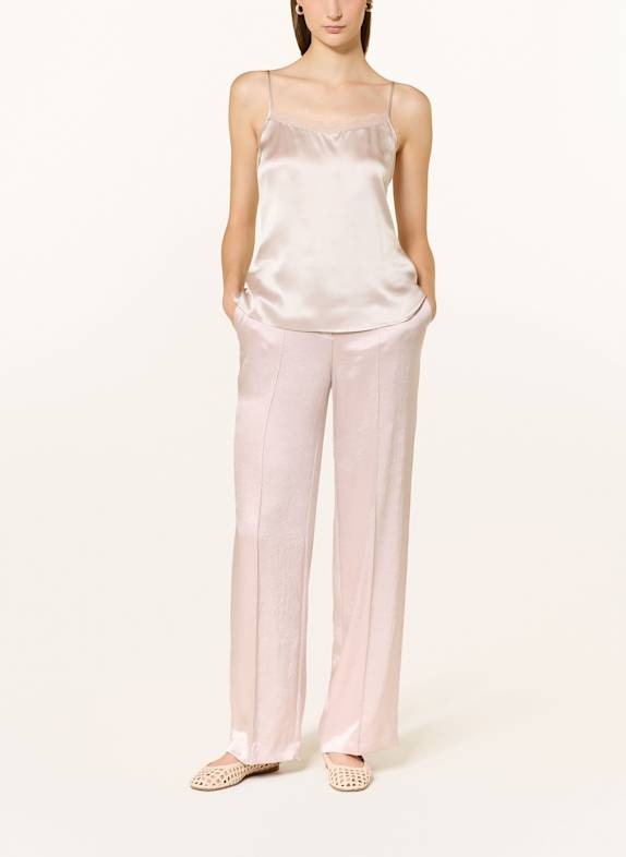 MARC CAIN Top z jedwabiu BLADORÓŻOWY