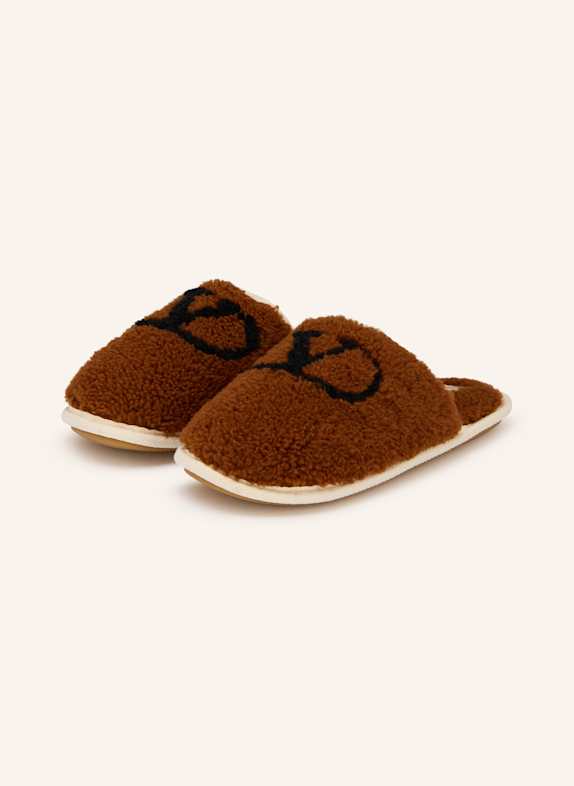 VALENTINO GARAVANI Mules TA CHAMBRE with teddy BROWN/ BLACK