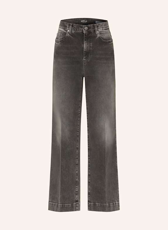 REPLAY Wide Leg Jeans MELJA 097 DARK GREY