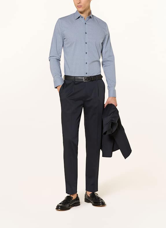 OLYMP Hemd No. Six super slim BLAUGRAU / DUNKELBLAU / WEISS