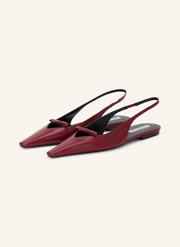 VICTORIA BECKHAM Slingballerinas DUNKELROT