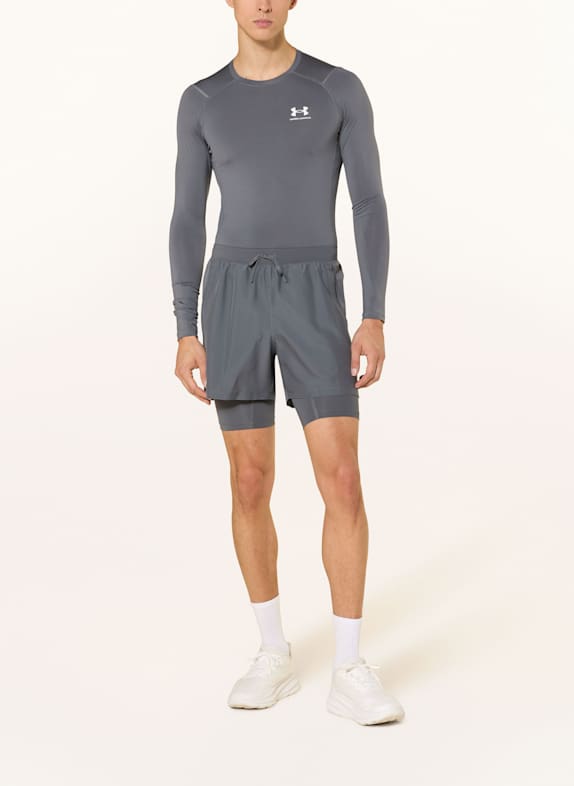 UNDER ARMOUR Långärmad tröja UA HEATGEAR® ARMOUR COMP MÖRKGRÅ
