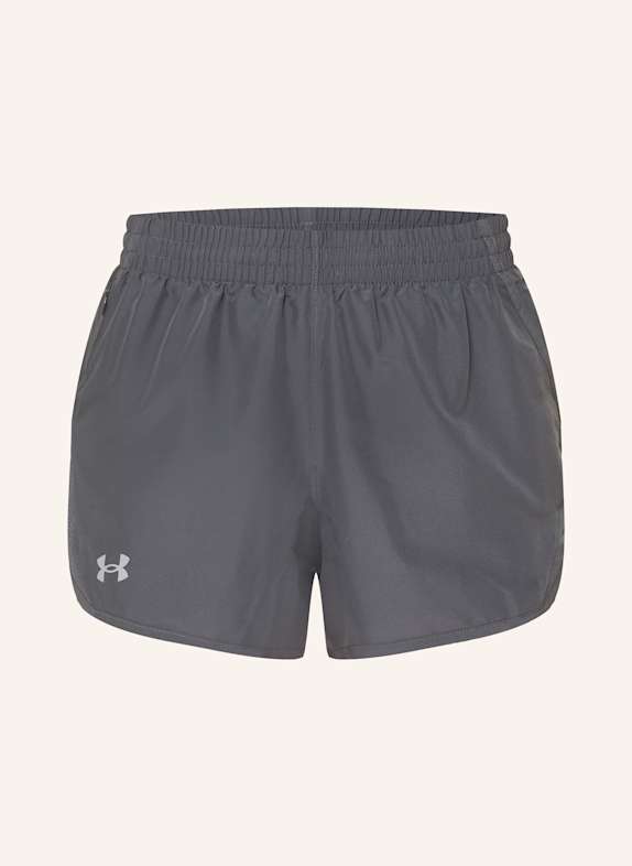 UNDER ARMOUR Szorty do biegania 2 w 1 UA FLY BY 3IN CZIEMNOSZARY