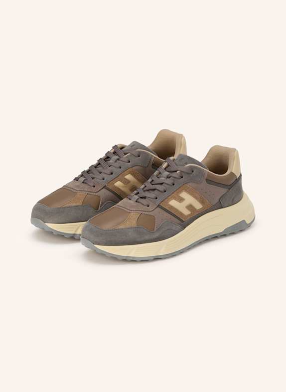 HOGAN Sneaker HYPERLIGHT ALLACCIATO DUNKELGRAU/ BRAUN