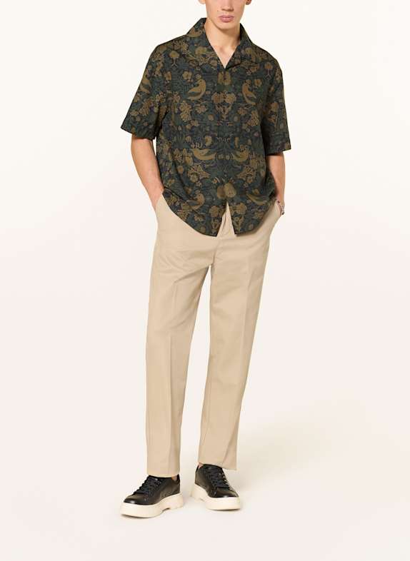 HUGO Resorthemd ESPINO Comfort Fit GRÜN / KHAKI / DUNKELBLAU