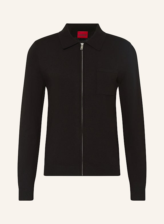 HUGO Strickjacke SAN JEAN SCHWARZ