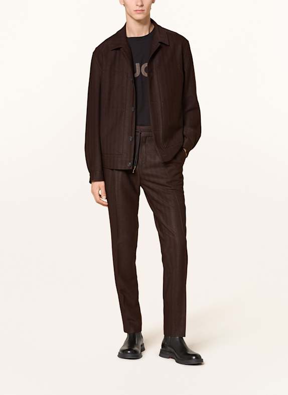 HUGO Broek GETLIN in joggingstijl Slim Fit MARRON FONCÉ