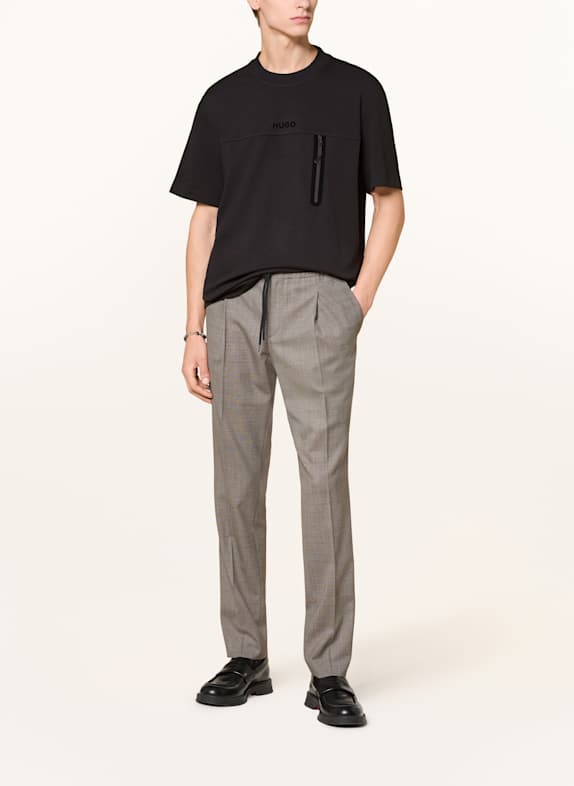 HUGO T-Shirt DUBI SCHWARZ