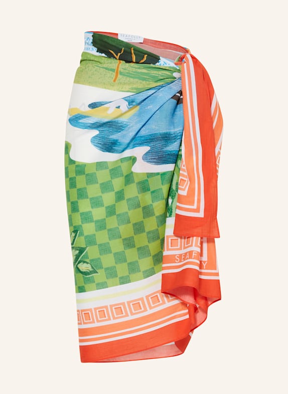 SEAFOLLY Pareo SUNSET TÜRKIS/ ORANGE/ HELLGRÜN