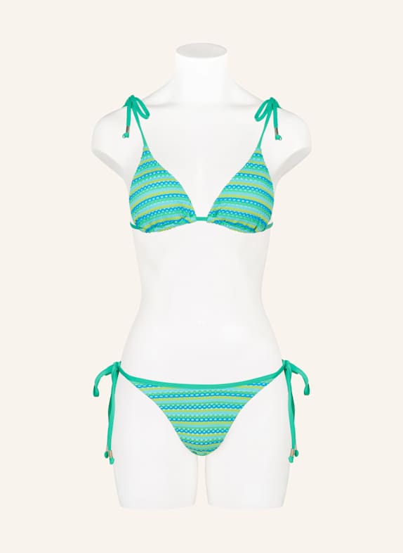 SEAFOLLY Brazilian bikini broekje CALYPSO TURQUOISE / GEEL / LICHTGROEN