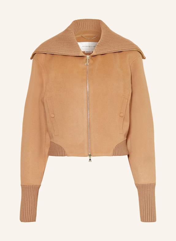 VICTORIA BECKHAM Bomber jacket made of wool CAMEL