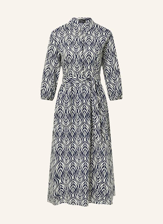s.Oliver BLACK LABEL Hemdblusenkleid mit 3/4-Arm DUNKELBLAU/ BEIGE