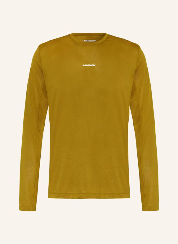 SALOMON Laufshirt SHAKEOUT CORE OLIV/ DUNKELGELB