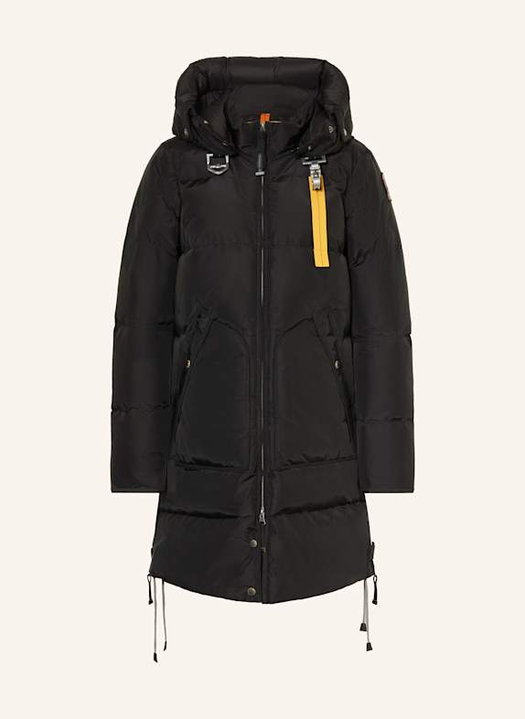 PARAJUMPERS Daunenmantel LONG BEAR mit abnehmbarer Kapuze SCHWARZ