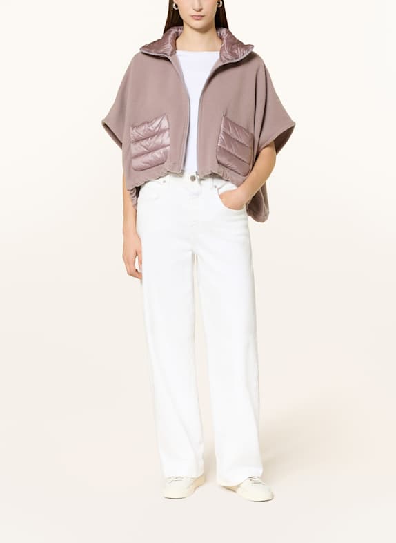 HERNO Dress in mixed materials DUSKY PINK