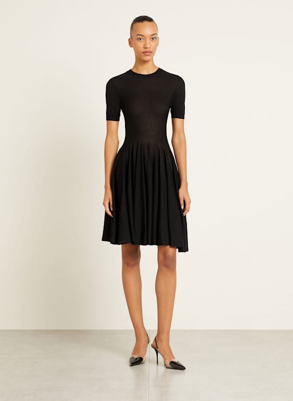 ALAÏA Dress SKATER made of wool BLACK