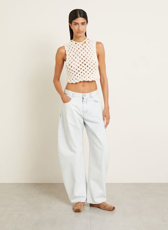 ALAÏA Cropped top ECRU