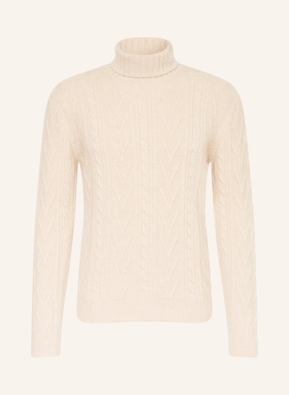 FEDELI Rollkragenpullover mit Cashmere WEISS
