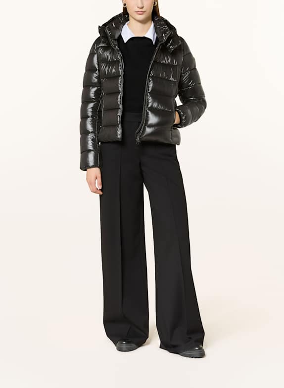 SAVE THE DUCK COSMARY quilted jacket with detachable hood BLACK