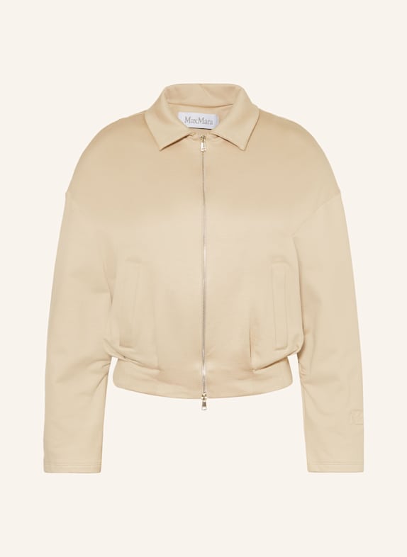 Max Mara Sweatjacke ARGENTA mit Seide HELLBRAUN