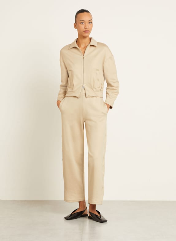 Max Mara Sweatjacke ARGENTA mit Seide HELLBRAUN