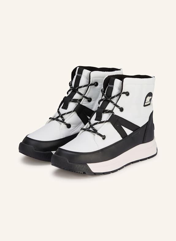 SOREL WHITNEY III MID lace-up boots WHITE/ BLACK