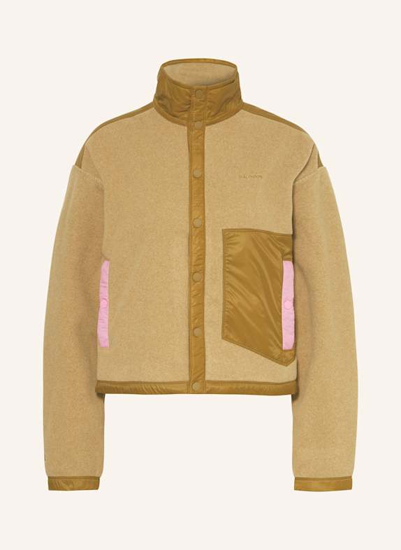 SALOMON Fleecejacke CHROMA DUNKELGELB/ ROSA