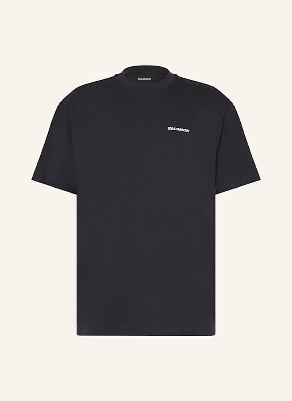 SALOMON T-Shirt CHEST LOGO SCHWARZ