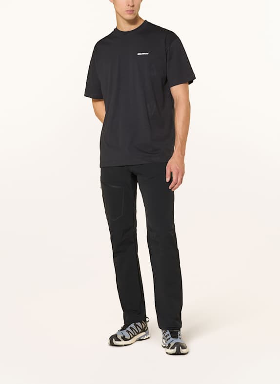 SALOMON T-shirt med logo på brystet SORT