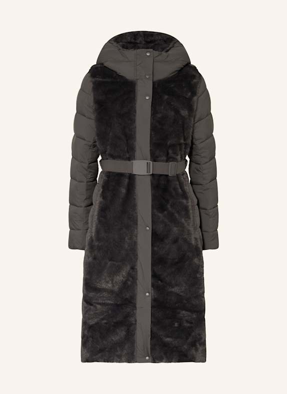JEANNE BARET Parka CALLA im Materialmix DUNKELGRAU